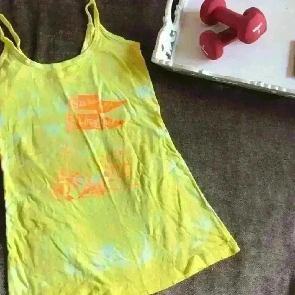 NWOT Yellow Tie-Dye Brooklyn Bar Wrestling Tank Top - Size Medium